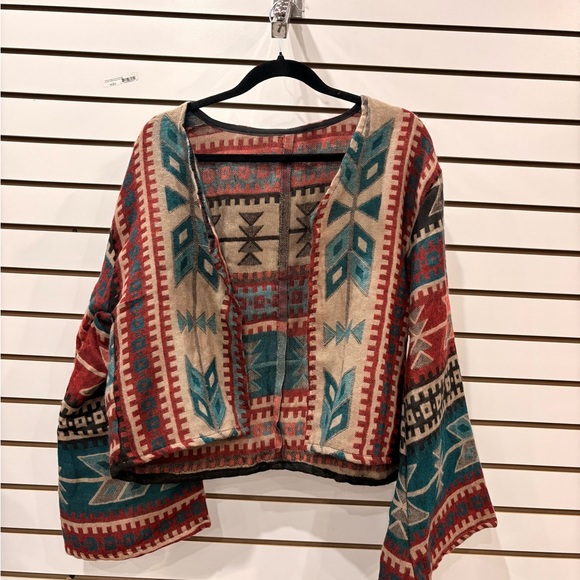 Colorful Geometric Pattern Cardigan - Picture 5 of 13